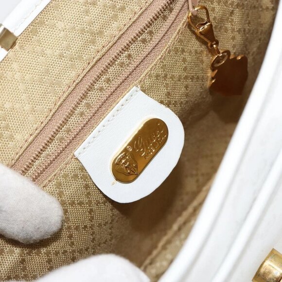 GUCCI Micro GG Supreme Shoulder Bag PVC White Gold 001 406 0259 Auth 146962 - Picture 10 of 16